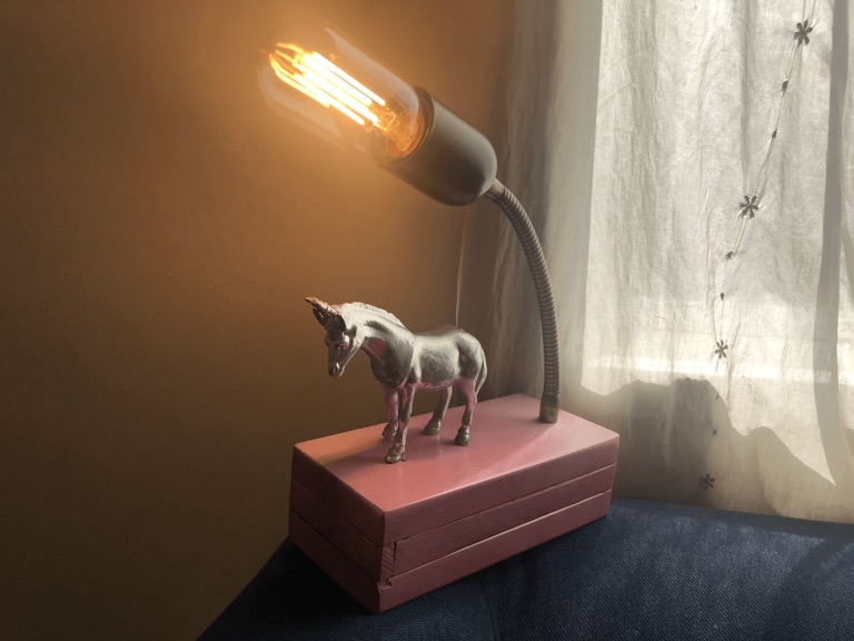 A unicorn table lamp