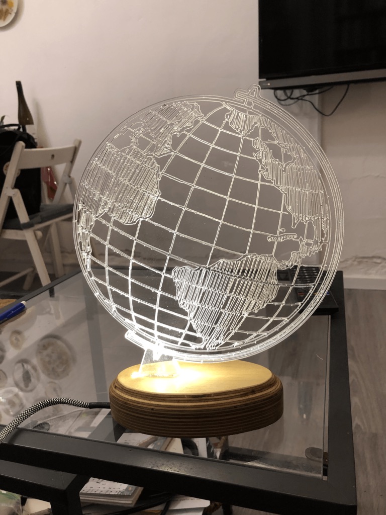 A globe lamp